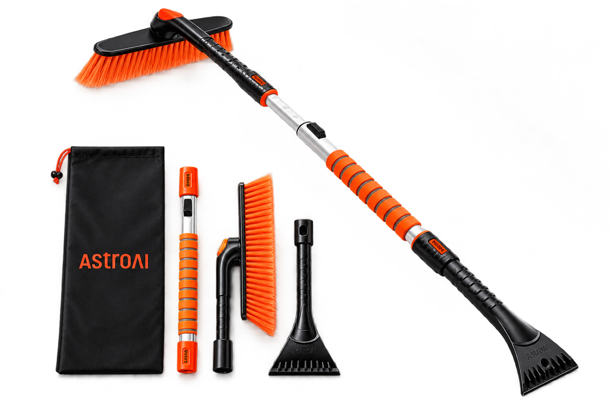 AstroAI 47.2” Extendable Ice Scraper & Snow Brush