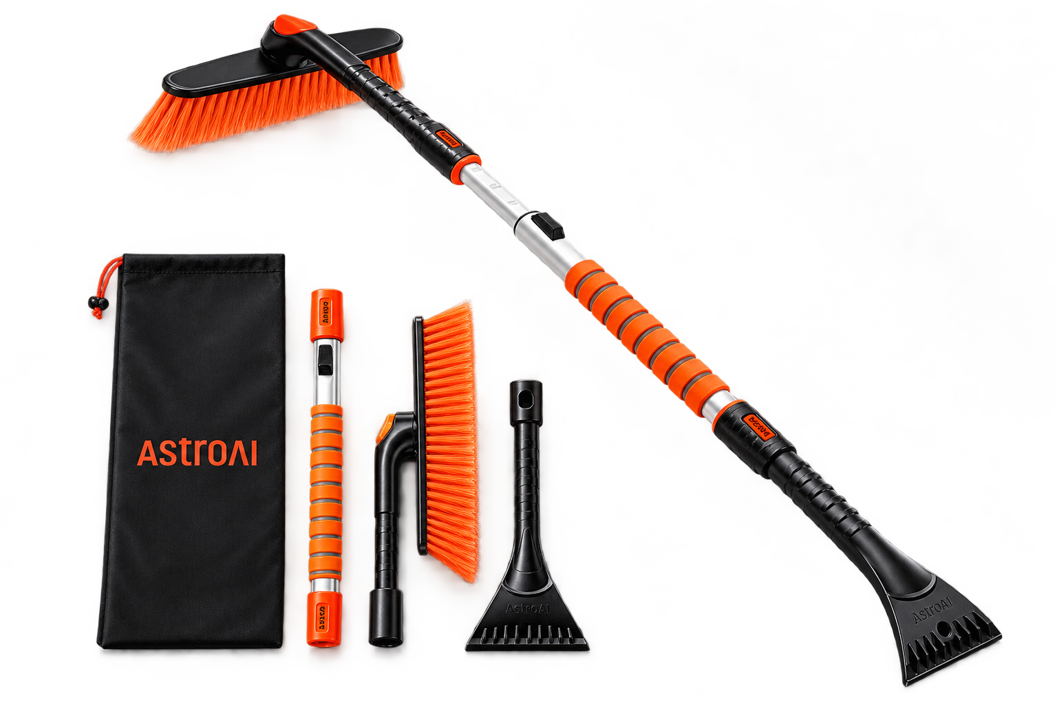 AstroAI 47.2” Extendable Ice Scraper & Snow Brush